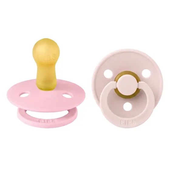 BIBS Colour Sut 2-pak Latex Str. 2 - Petal Babypink