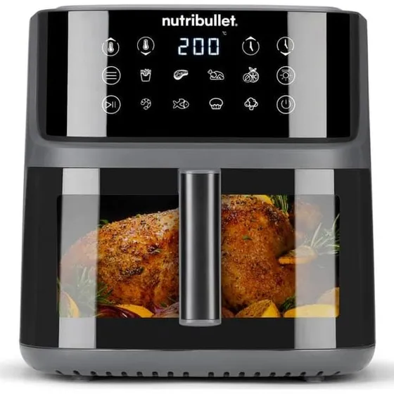NutriBullet CrispLite Vision Airfryer 8L - 2000W - Sort