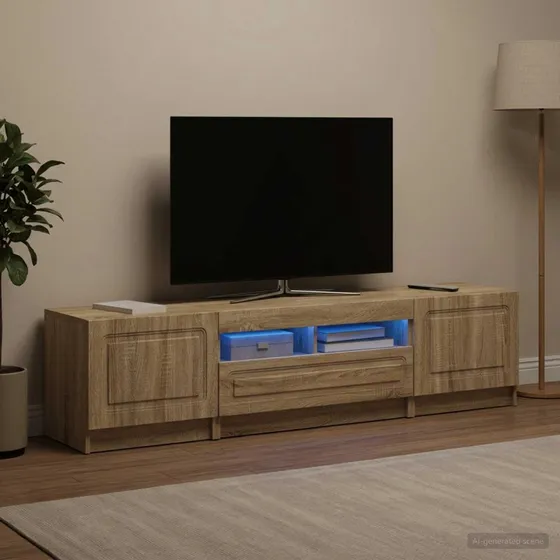 vidaXL LED TV-skab UTRECHT i Sonoma-eg