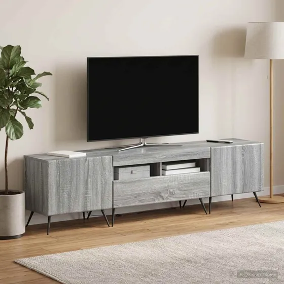 vidaXL LED TV-skab Breda 3 stk. Grå Sonoma