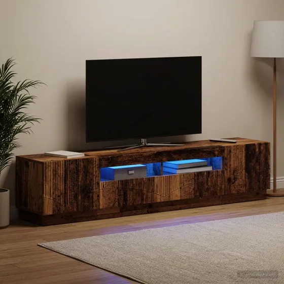 vidaXL HOORN LED TV-skab i gammelt træ