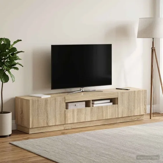 vidaXL LED TV-skab HOORN i Sonoma-eg