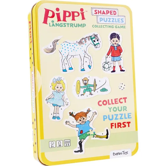 Barbo Toys Pippi Langstrømpe Shaped Puzzles Puslespil