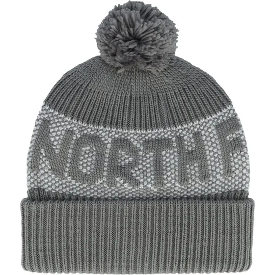 The North Face Retro Cabin Beanie Smoked Pearl Hi Pom