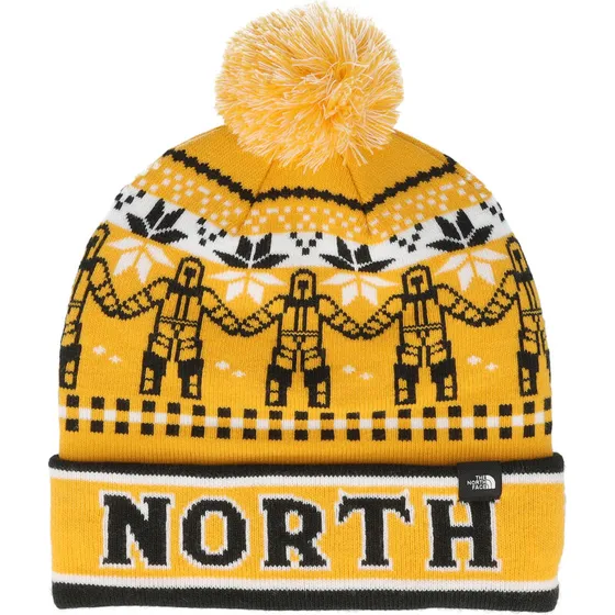 The North Face Ski Tuke beanie - gul med pompon
