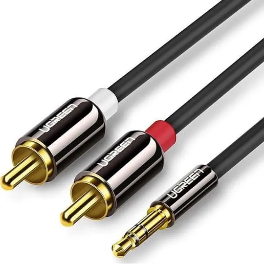 Ugreen 3.5mm til 2RCA lydkabel, 3m, Sort