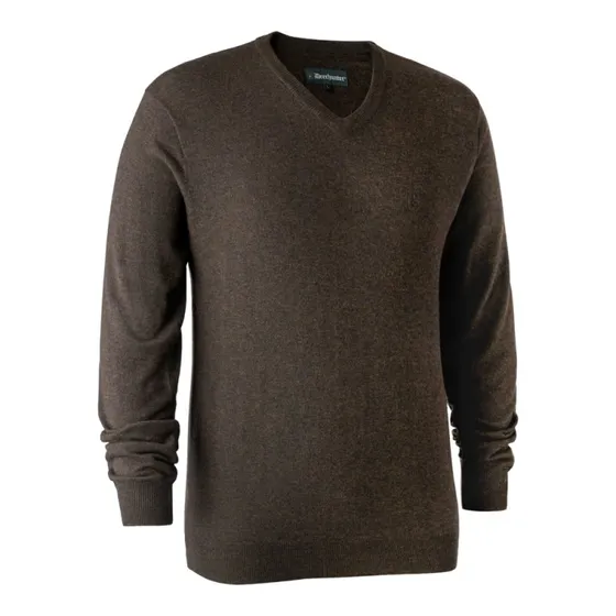 Deerhunter Kingston Striktrøje V-hals Dark Elm - 3XL