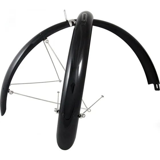Mixbike skærmsæt til citybike 45mm - Blank sort