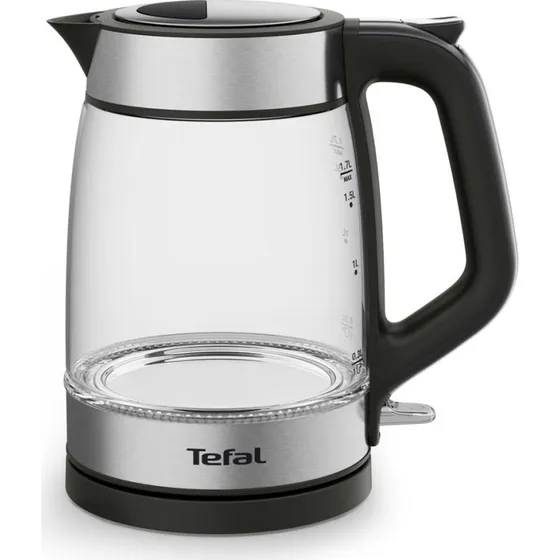 Tefal Glass Kettle KI605830 Elkedel 1,7L 2200W - Sort/Sølv