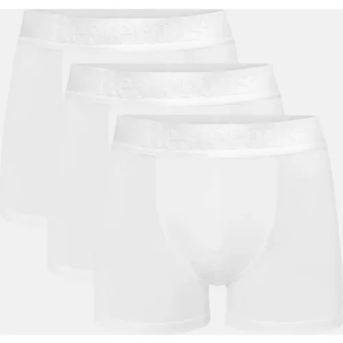 Resteröds 3-pak hvide bambus-boxershorts til herre