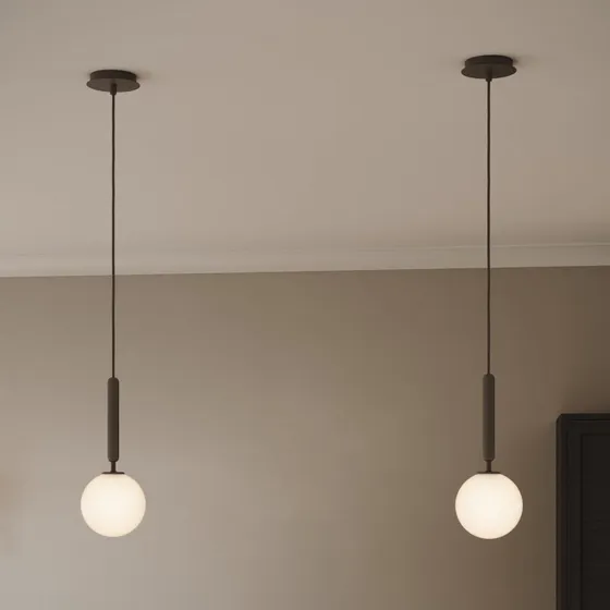 Nuura Miira 1 Pendel - Rock Grey & Opal Hvid