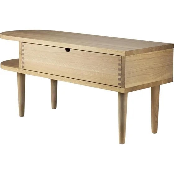 FDB Møbler F24 Bænk 90 x 35 cm i matlakeret egetræ