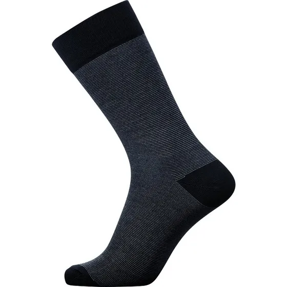 Egtved Bambusstrømper med sorte striber, str. 40-45