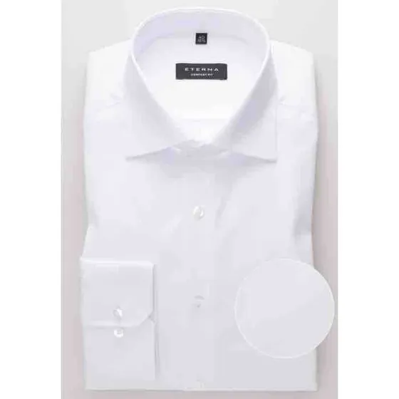 Eterna Comfort Fit Skjorte - Hvid - 45/2XL
