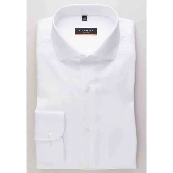 Eterna Slim Fit Skjorte - Hvid - 43/XL