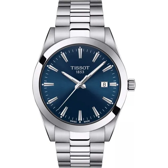 Tissot Gentleman T1274101104100, stål 40 mm blå skive