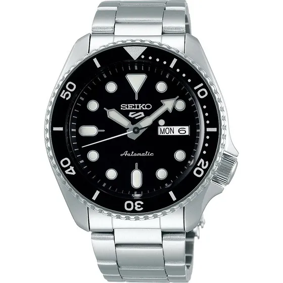 Seiko 5 Sports SRPD55K1 – Automatisk herreur, 100 m, sort skive