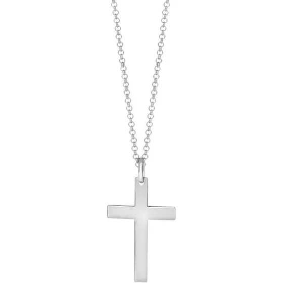 Son of Noa halskæde med kors i rhodineret 925 sølv, 60 cm