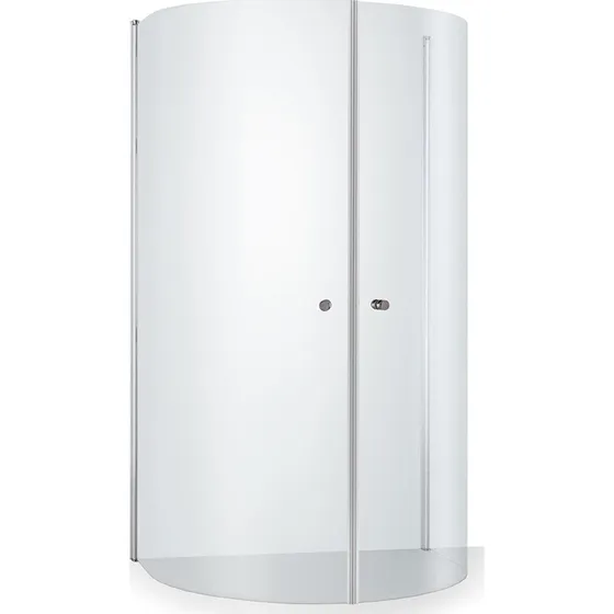 Brasta Ada brusehjørne 93x80 cm, klart glas, krom profil