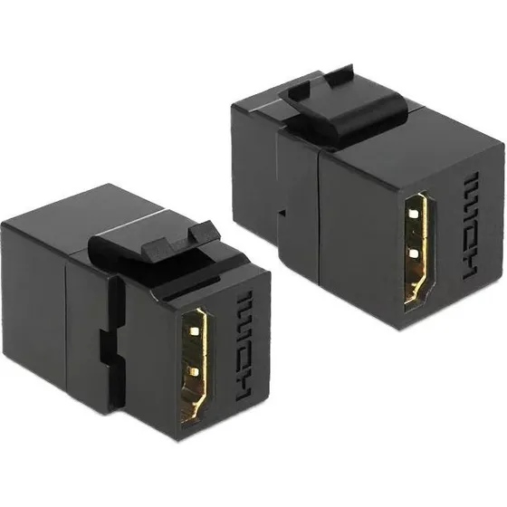 Delock Keystone HDMI-modul, HDMI-kvinde til HDMI-kvinde, sort