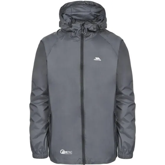 Trespass Qikpac Unisex regnjakke, grå