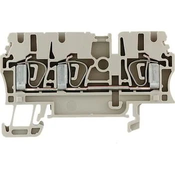 Wemid ZDU2,5/3AN Gennemgangsklemme, Beige, 3 terminaler