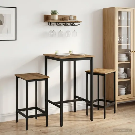 vidaXL Barstole 2 stk. Artisan-eg 40 x 32 x 64 cm