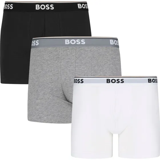 BOSS Power Boxershorts 3-pak - Sort, Hvid & Grå - XXL
