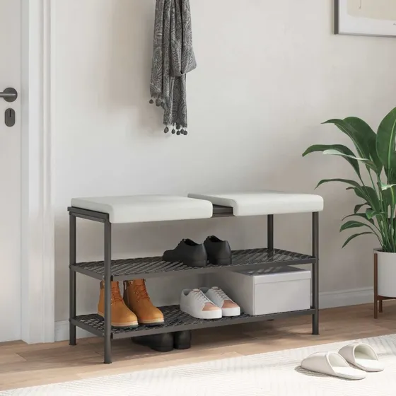 vidaXL Bænkpude 2 stk. Kunstlæder Hvid 35 cm