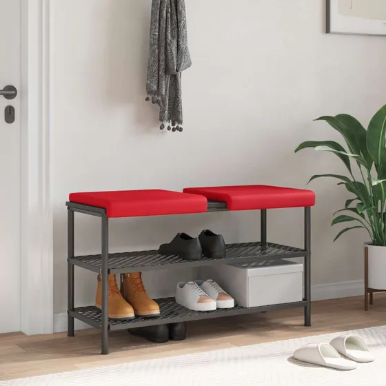 vidaXL Bænkpude 2 stk. Kunstlæder Rød 35 cm