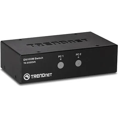 TRENDnet TK-222DVK KVM-switch til 2 computere, sort