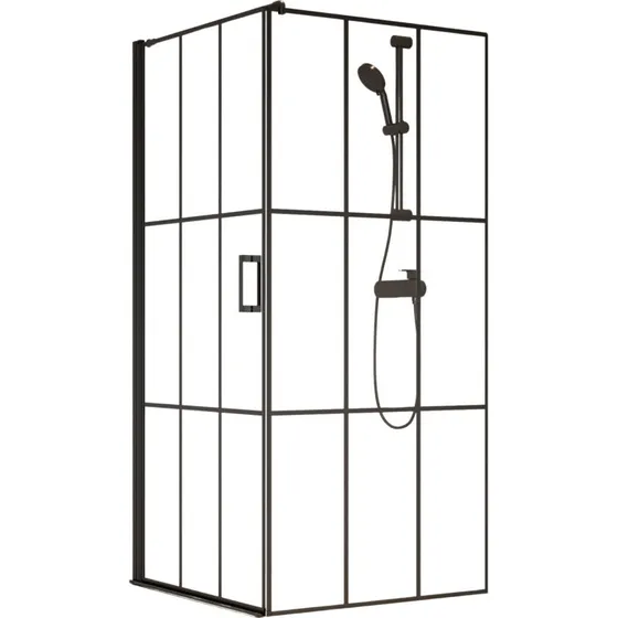 Brasta Kristina Cube brusehjørne, 89,1x89,1 cm, sort profil