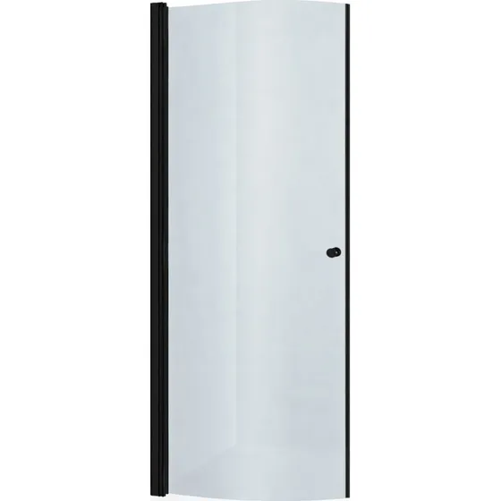 Brasta Katarina brusedør, 87,5 cm, klart glas, sort profil