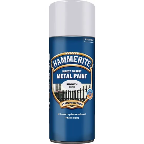 Hammerite Smooth Finish Spray Sølv 400ml