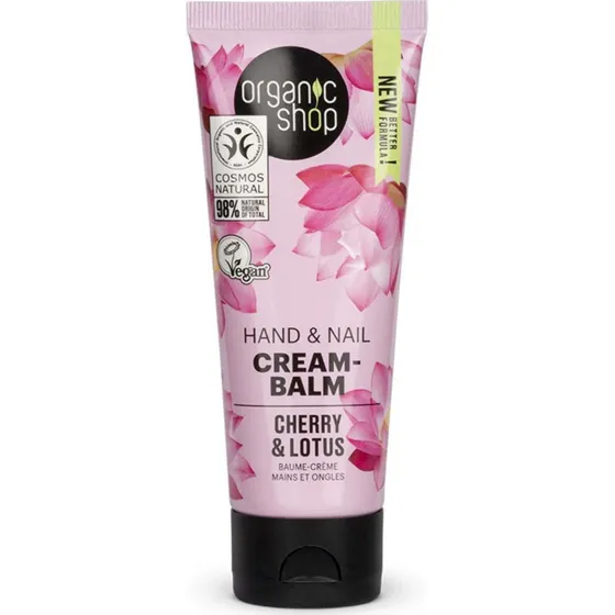 Organic Shop Hand & Nail Cream-Balm Cherry & Lotus 75 ml