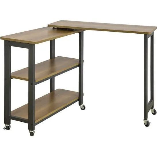 SoBuy Sidebord & Laptopbord FWT83-PF - Naturlig/Sort