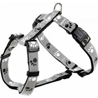 Trixie Hundesele Silver Reflect S/M 40–65 cm - Sort/Grå