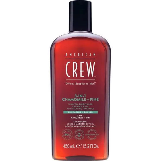 American Crew 3-i-1 Kamille + Fyr Shampoo & Body Wash 450 ml