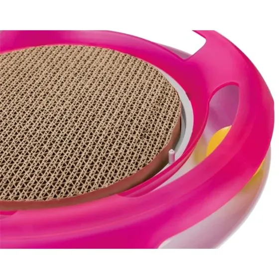 Trixie kattelegetøj med kradseplade, pink Ø 37 cm