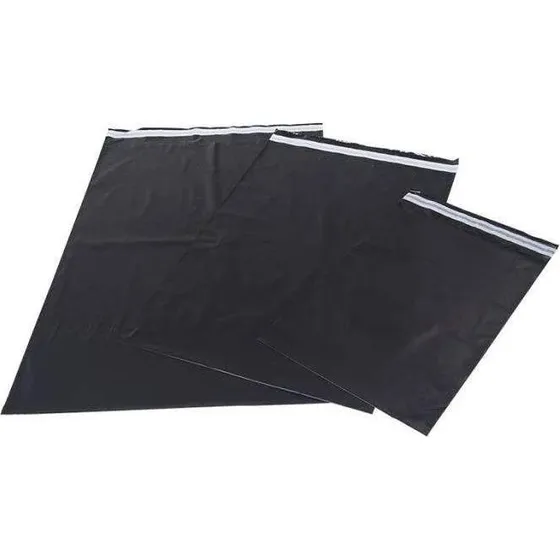 Postposer til varer og dokumenter, 360 x 510 mm, sort, 100 stk