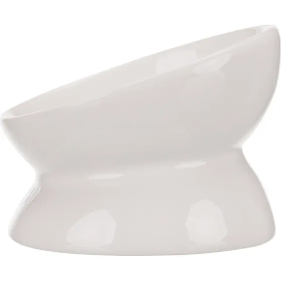 Trixie Ergonomisk foder- og vandskål, hvid