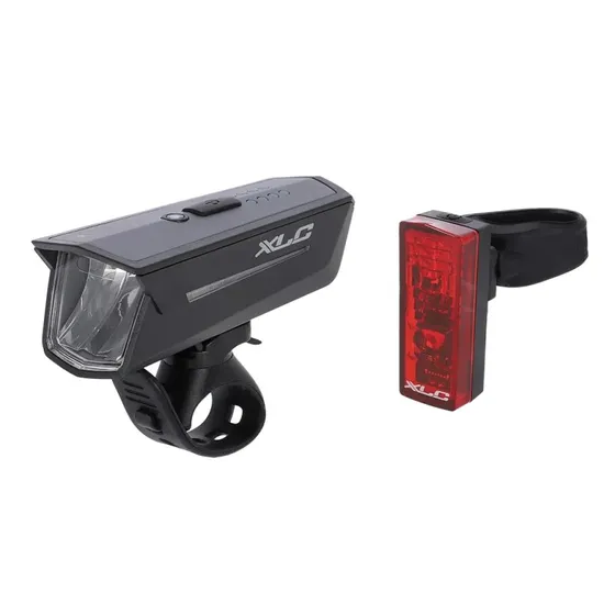 XLC Proxima Pro Plus CL-S25 Genopladeligt lygtesæt - Sort