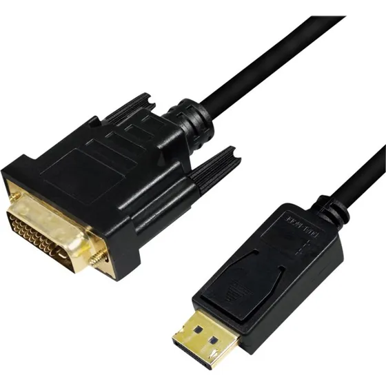 LogiLink DisplayPort til DVI-D adapterkabel, 2m, Sort