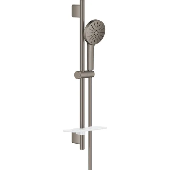 Grohe Vitalio Joy+ brusesæt, børstet sort krom, vandbesparende