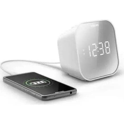Philips TAR4406/12 vækkeur med radio, hvid
