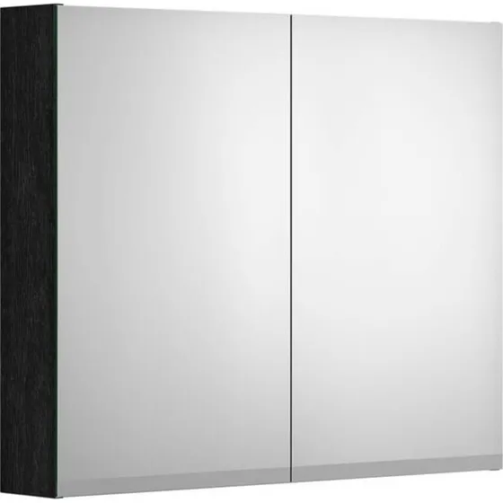 Gustavsberg Artic spejlskab med lys, 79,4x66,2 cm, sort ask
