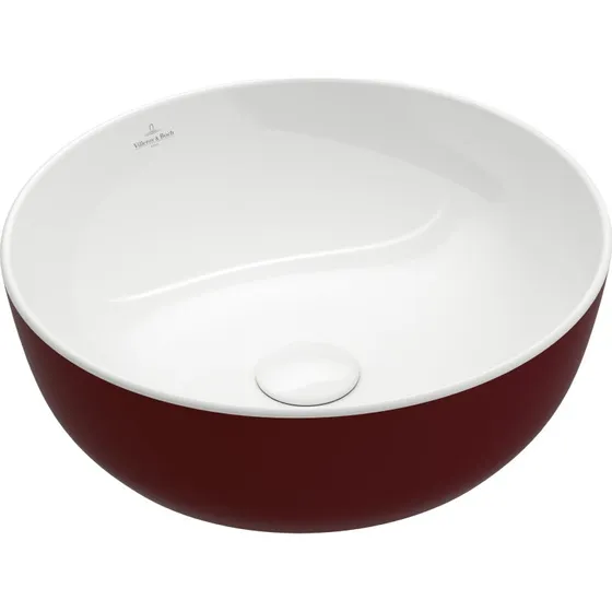 Villeroy & Boch Artis håndvask, Ø43 cm, mørkerød