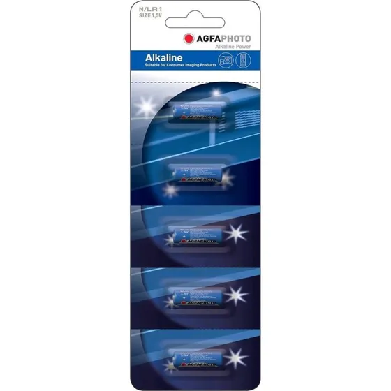 AgfaPhoto Alkaline LR1 batterier, 1.5V, 5-pak