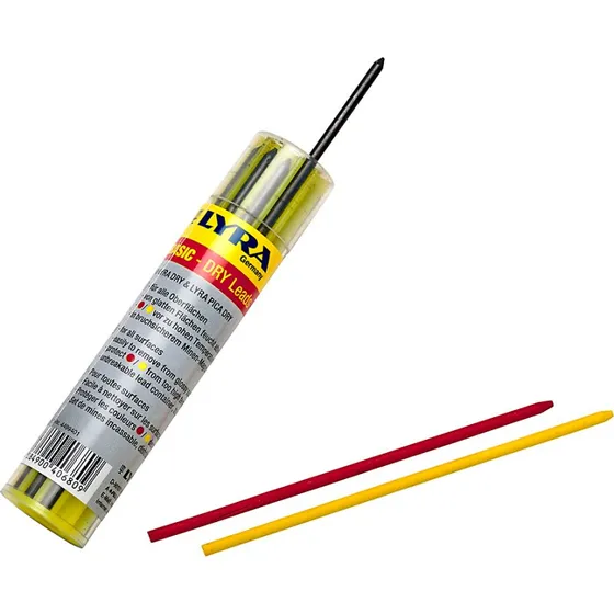 Lyra Dry Dybhulspen Refill - 12 stk. (Rød, Gul, Sort)