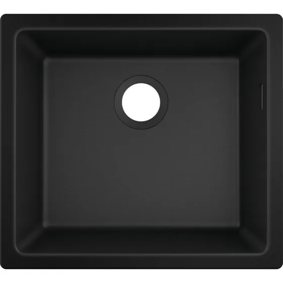 Hansgrohe køkkenvask 50x45 cm sort i SilicaTec granit